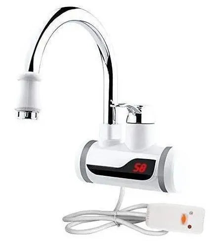 Tank-less Electric Hot Water Heater Faucet Kitchen Instant Heating Tap Water With LED